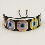 Vintage Devil's Eye Rice Bead Bracelet
