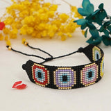 Vintage Devil's Eye Rice Bead Bracelet