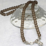 Gray Frosted Crystal 6mm Bead Multilayer Bracelets Jewelry B2259
