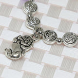 Gray Frosted Crystal 6mm Bead Multilayer Bracelets Jewelry B2259