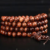 Rosewood Prayer Beads Buddha Bracelet Tibetan Buddhist Bangle
