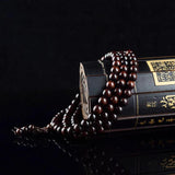 Rosewood Prayer Beads Buddha Bracelet Tibetan Buddhist Bangle