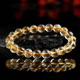 Rutilated Quartz Beads Buddha Bracelet for Women or Men