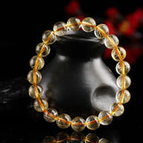 Rutilated Quartz Beads Buddha Bracelet for Women or Men