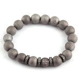 Crystal Armband 10mm Druzy Beads Micro Zircon Pave Bracelets