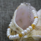 7-8mm Pearl Abacus Beads Bracelet DIY Jewelry
