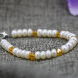 7-8mm Pearl Abacus Beads Bracelet DIY Jewelry