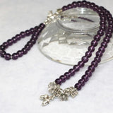 Purple Crystal Beaded Multilayer Bracelets