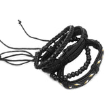 Adjustable Men's Vintage Multilayer Leather Bracelet