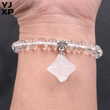 YJXP Rock Crystal Stone Beads Star Bracelet for Anniversary