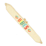 Hand Woven Letter Bracelet Adjustable Bohemia Unisex Beaded Bracelet