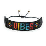 Hand Woven Letter Bracelet Adjustable Bohemia Unisex Beaded Bracelet