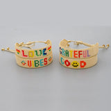 Hand Woven Letter Bracelet Adjustable Bohemia Unisex Beaded Bracelet