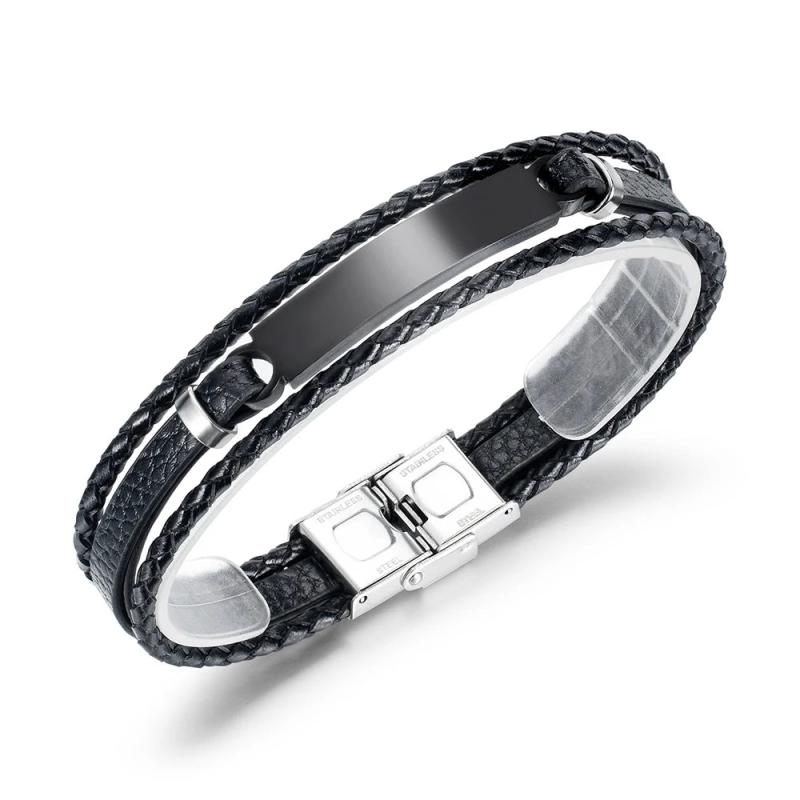 Yobest Charm Bracelets 316L Stainless Steel Chain Bracelets Men Women