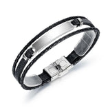 Yobest Charm Bracelets 316L Stainless Steel Chain Bracelets Men Women