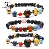 Tiger Eye Stone Beads Solar System Bracelet