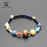 Tiger Eye Stone Beads Solar System Bracelet