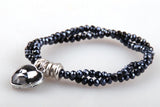 Crystal Heart Double Stretch Bracelet