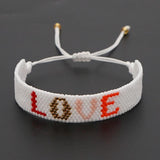 Rice Ball Bracelet Hand Woven Bohemia Adjustable Beaded Bracelet