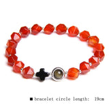 Yellow Quartz Stone Beads Elastic Stretch Bracelet Crystal Jewelry
