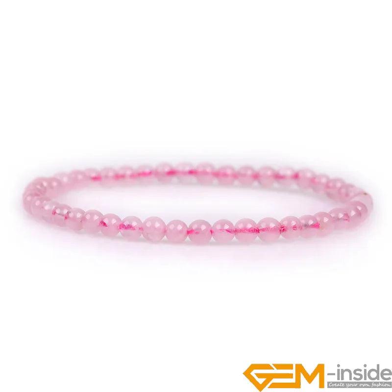 Rose Quartz Stretch Chakra Bracelet Women Healing Jewelry 7.5 Inch