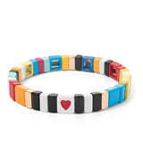 Bohemian Enamel Bracelets Colorful Beads Natural Stone Bracelets