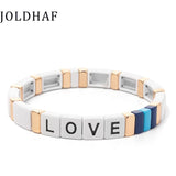 Bohemian Enamel Bracelets Colorful Beads Natural Stone Bracelets