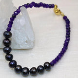 Pearl Beads Abacus Stone Bangle Bracelet Jewelry 7.5inch