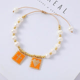 Rice Bead Bracelet Hand Knitting Adjustable Bohemian Beaded Bracelet