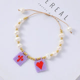 Rice Bead Bracelet Hand Knitting Adjustable Bohemian Beaded Bracelet