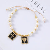 Rice Bead Bracelet Hand Knitting Adjustable Bohemian Beaded Bracelet