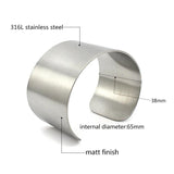 Stainless Steel Cuff Bracelet Wide Bangle 52-72mm