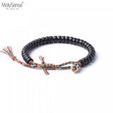Tibetan Buddhist Lucky Knots Bracelet Coconut Beads Carved Bracelet Men