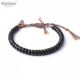 Tibetan Buddhist Lucky Knots Bracelet Coconut Beads Carved Bracelet Men