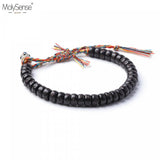 Tibetan Buddhist Lucky Knots Bracelet Coconut Beads Carved Bracelet Men