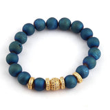 Crystal Armband 10mm Druzy Beads Zircon Pave Strand Bracelet