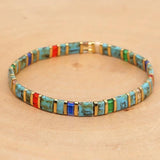 Crystal Vintage Beaded Bracelet Handwoven Bohemian
