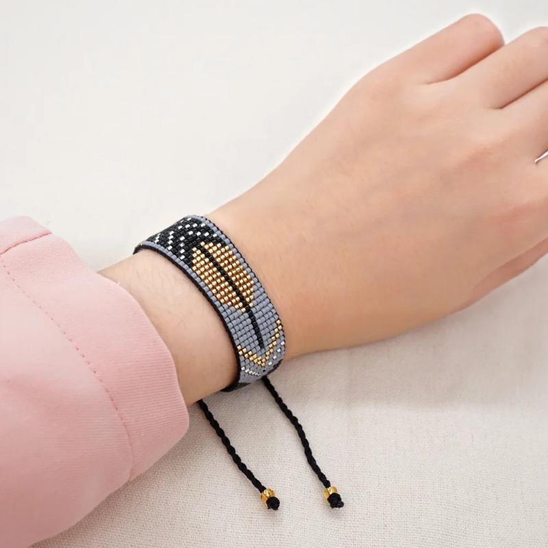 Vintage Geometric Minimalist Handwoven Beaded bracelet