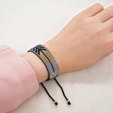 Vintage Geometric Minimalist Handwoven Beaded bracelet