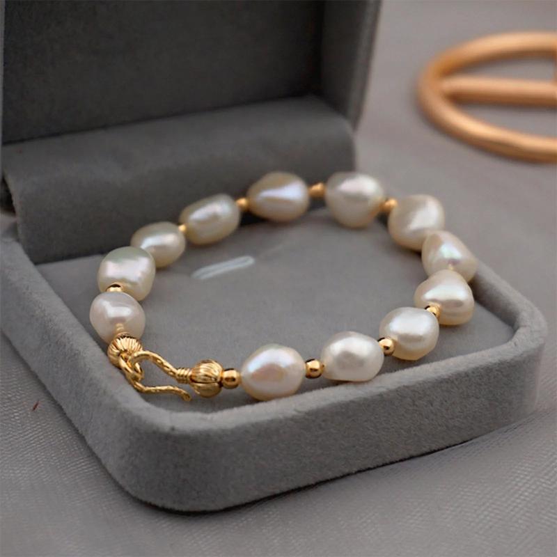 Baroque Freshwater Pearl Bead Bracelet for Women
