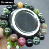 5A Tourmaline Pyrite Beads Charm Bracelet