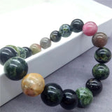 5A Tourmaline Pyrite Beads Charm Bracelet