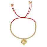 YASTYT Love Heart Charm Bracelet Plated Disc Bead