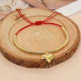 YASTYT Love Heart Charm Bracelet Plated Disc Bead