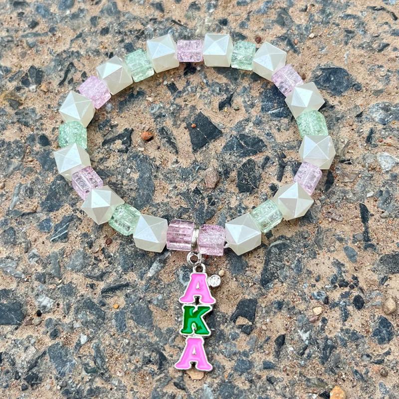 Adjustable Beaded Bracelet Greek Letter Fellowship Jewelry