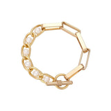 Button Pearl Hand Ornament Metal Chain Bracelet