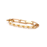 Button Pearl Hand Ornament Metal Chain Bracelet
