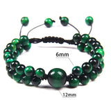 Natural Tiger Eye Stone Beads Bracelet Adjustable Couples Bangle