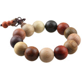 Mixed Wooden Beads Bracelets Natural Luck Gourd Charm Jewelry