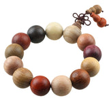 Mixed Wooden Beads Bracelets Natural Luck Gourd Charm Jewelry